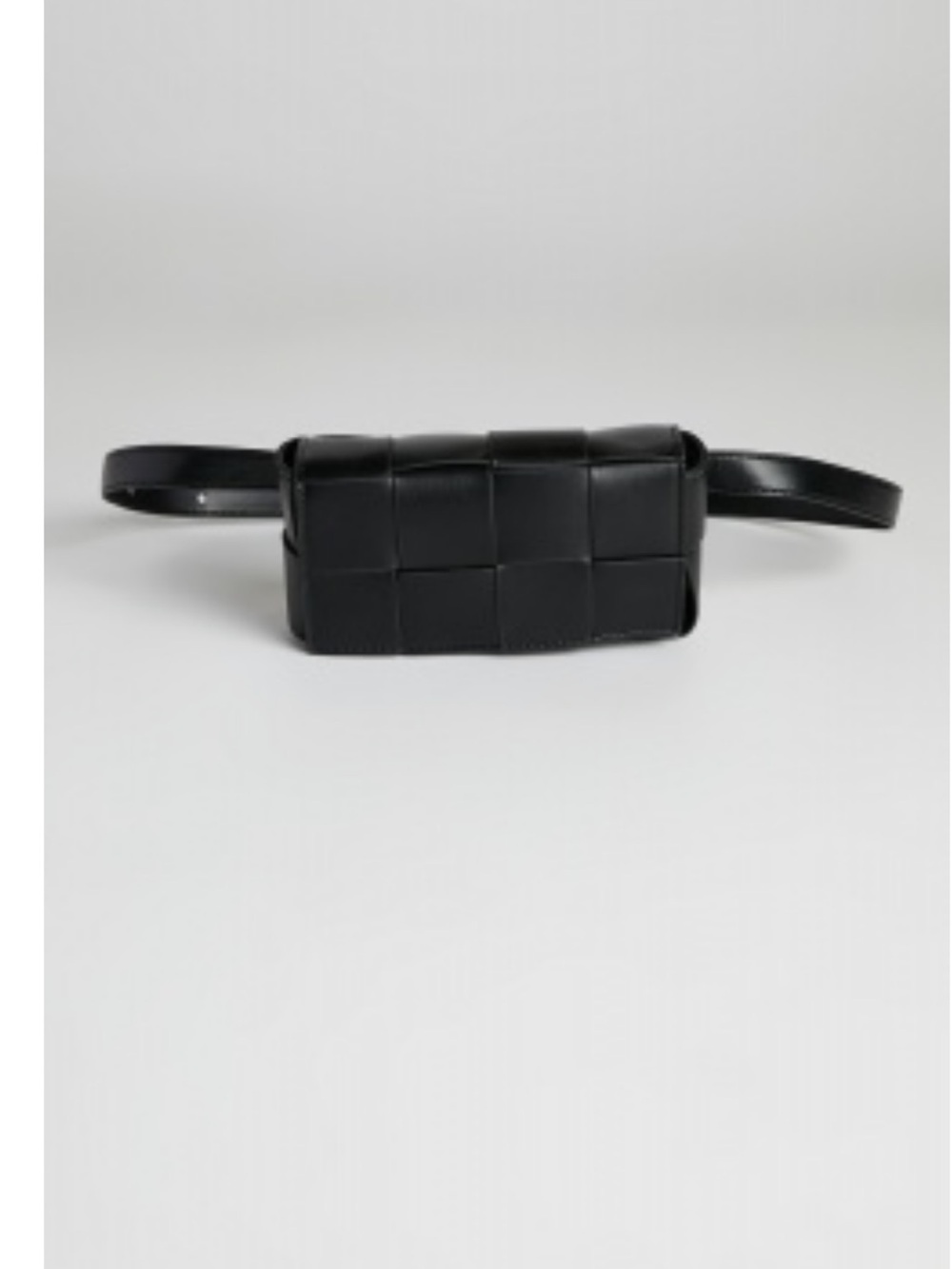 Showpo - Woven Faux Leather Belt Bag - Black